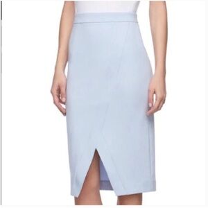 Jennifer Lopez Women’s Lilac Cross Front Pencil Skirt Exposed Back Zip Size 18